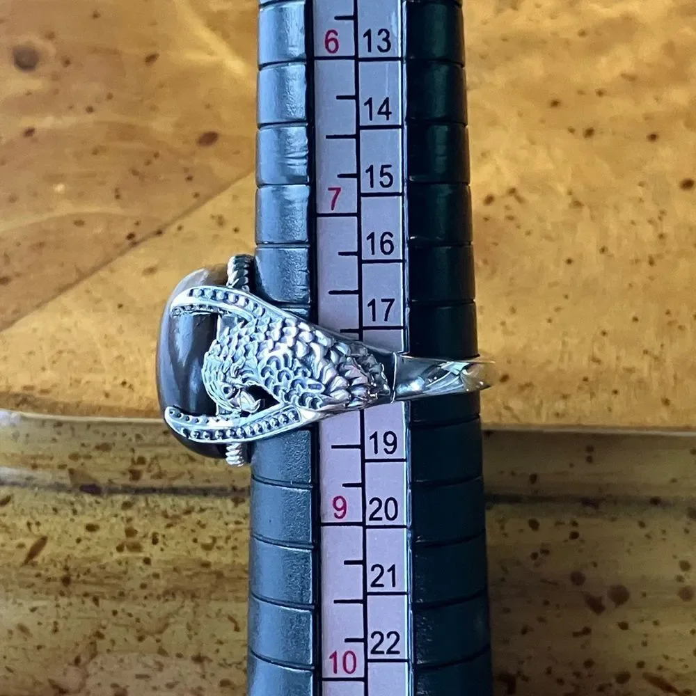 Natural Tiger’s Eye Eagle Ring Size 8